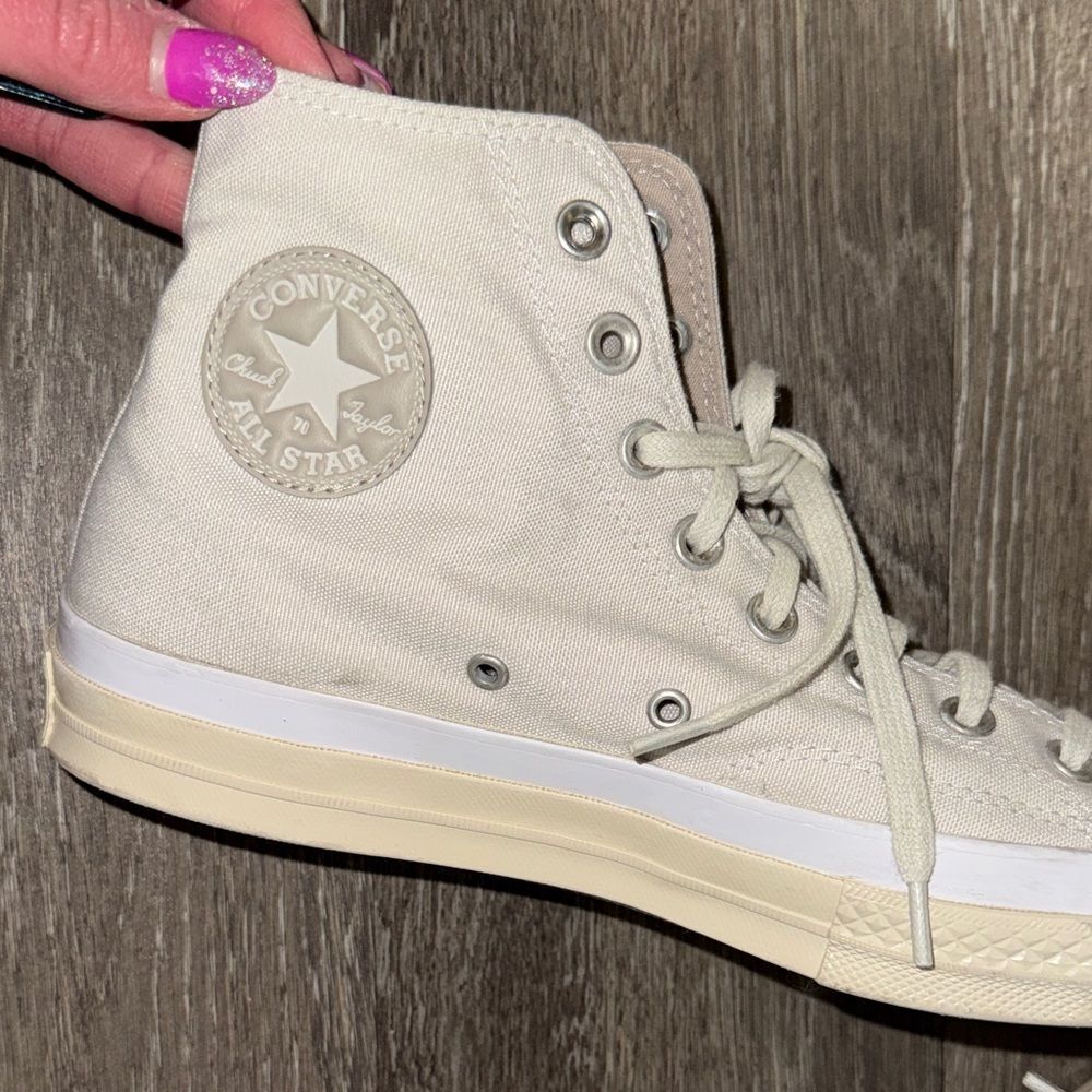 Converse High-Top Sneakers in Cream - Picture 4 of 4